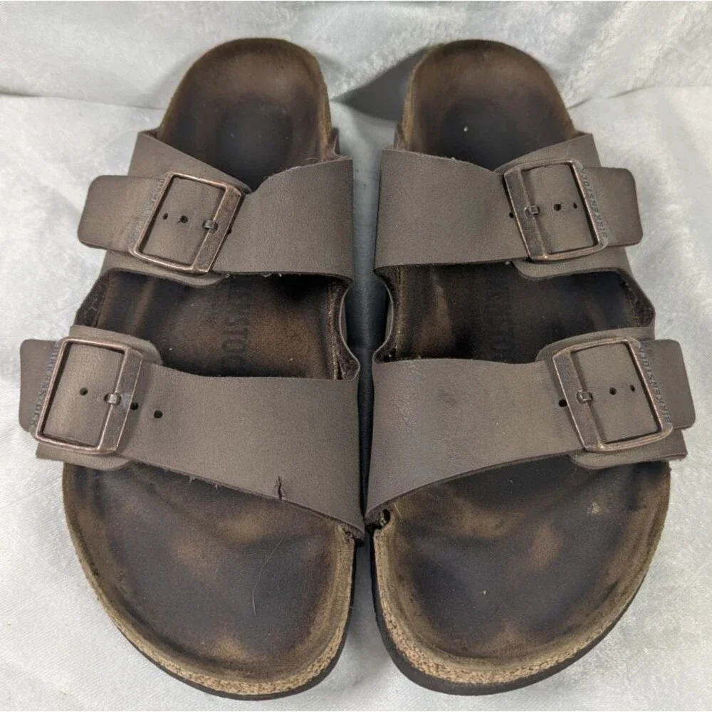 Birkenstock Arizona Sz 42 US Men’s 9 Women’s 11 Brown Straps Copper Buckle